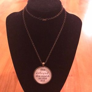 NIB “She believed she could…” necklace